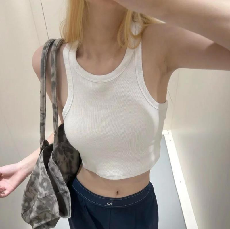 Wear - ヨガ レディース 速乾 スポーツ ブラトップ ニット スリム 薄手 インナー 重ね着 美背見せ トレーニング