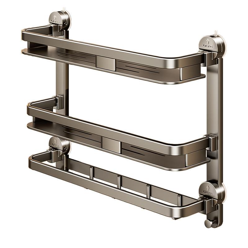 バスルーム ラック 吸盤 壁掛け式 収納棚 洗面所 浴室用品 水切り 通気性