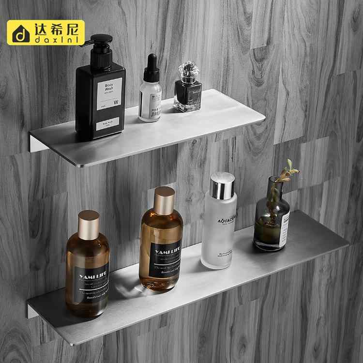 棚 ステンレス製 一文字型 浴室 洗面所 壁掛け 収納ラック 鏡前 置き棚