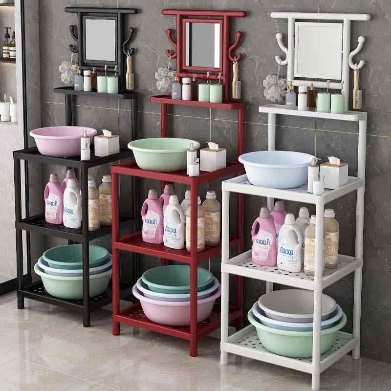 洗面器 洗面台 ラック 浴室 衛生用品 家庭用 防錆 鏡付き 丈夫 大口径 極太 極厚