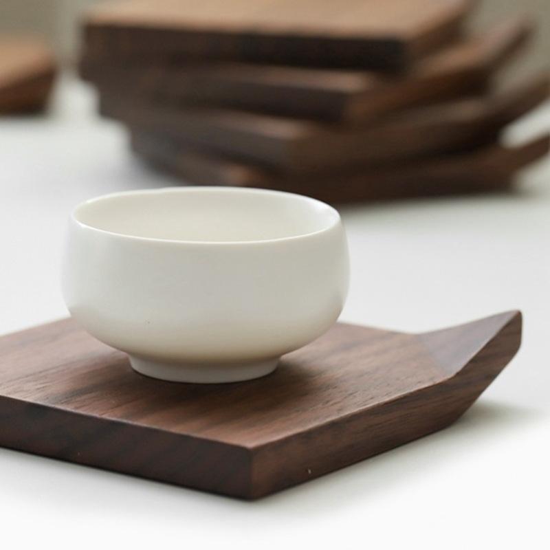 コップ敷き 黒胡桃木 コップ敷き 卓上用 断熱 コースター 食卓用 おしゃれ