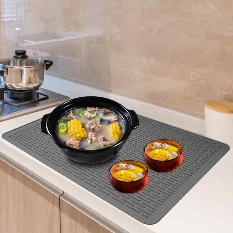 キッチン シリコン 排水マット バーカウンター 濾水マット 大型 断熱マット バーマット 防熱 ペット 食..