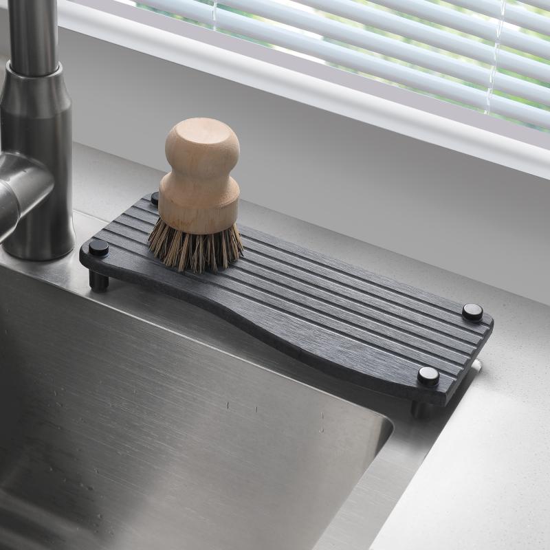 珪藻土マット コップ置き 洗面台 速乾 吸水マット 彫刻 滑り止め 水切りラック 台座付き