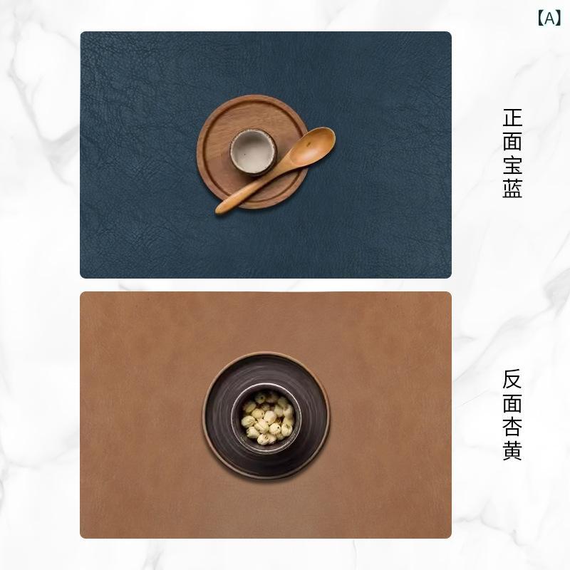 ランチョンマット 家庭用 レストラン用 レザー 断熱 防水 滑り止め