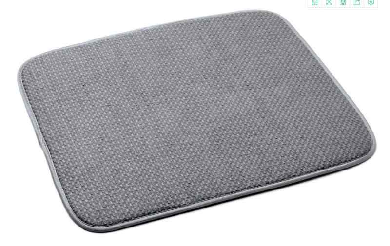 キッチン 食器 乾燥マット 水切りマット 多機能 滑り止め 縫製線付き2