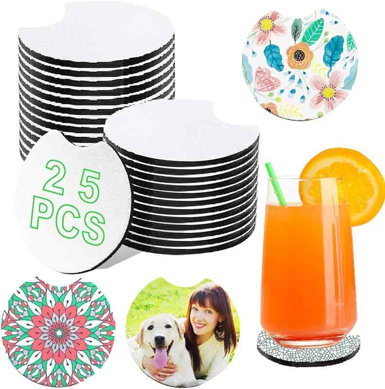 カー用品 空白 昇華 カップコースター 断熱 DIY 消耗品2