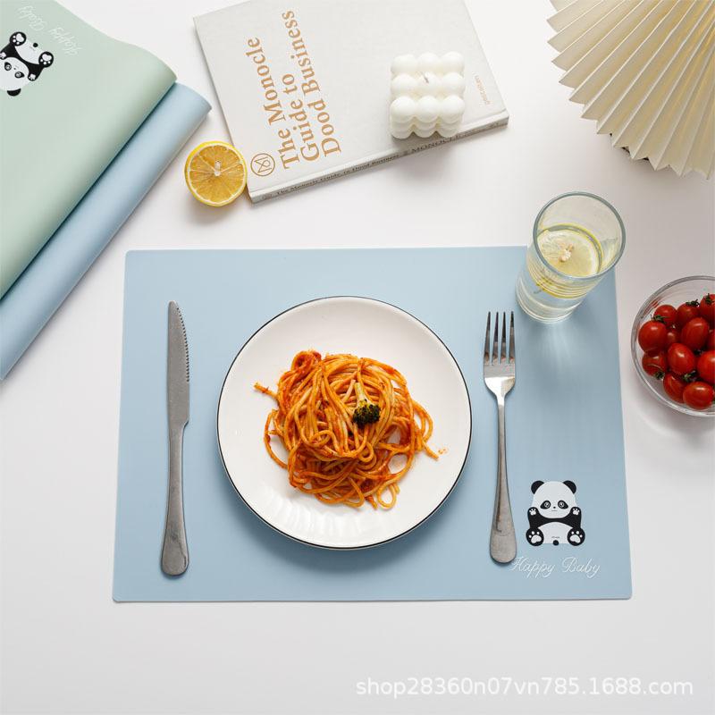 シリコン製 ランチョンマット 子供用 防水 防滑 ランチョンマット 正方形 プレースマット 断熱マット 学生用 火傷防止2