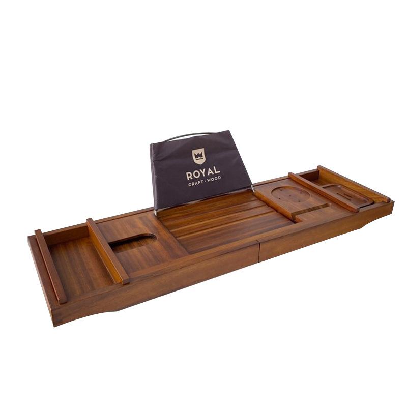 バスタブ ラック 竹製 伸縮式 多機能 滑り止め バスタブトレー 読書台 置き台 スマホスタンド