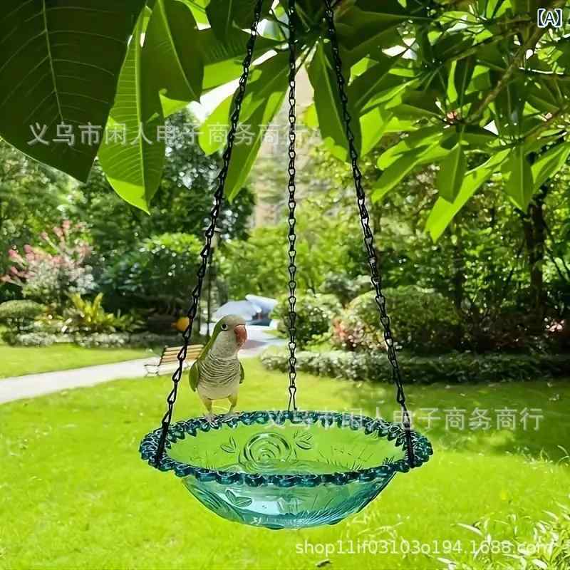 鳥用 バスタブ ハンギング式 野鳥 給餌皿 餌台 餌入れ バードフィーダー 庭 ガーデン バルコニー テラス2