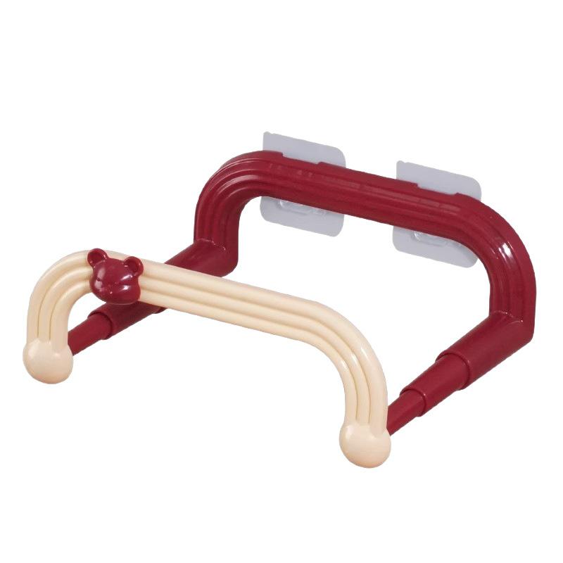 ベビー バス用品 洗面器 収納 ホルダー 壁掛け 水切り 伸縮式 フック付き 穴あけ不要 省スペース