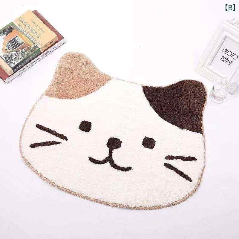 玄関マット ドアマット 浴室マット 防滑マット カーペット かわいい 動物柄 植毛 滑り止め付き 屋内 屋外2