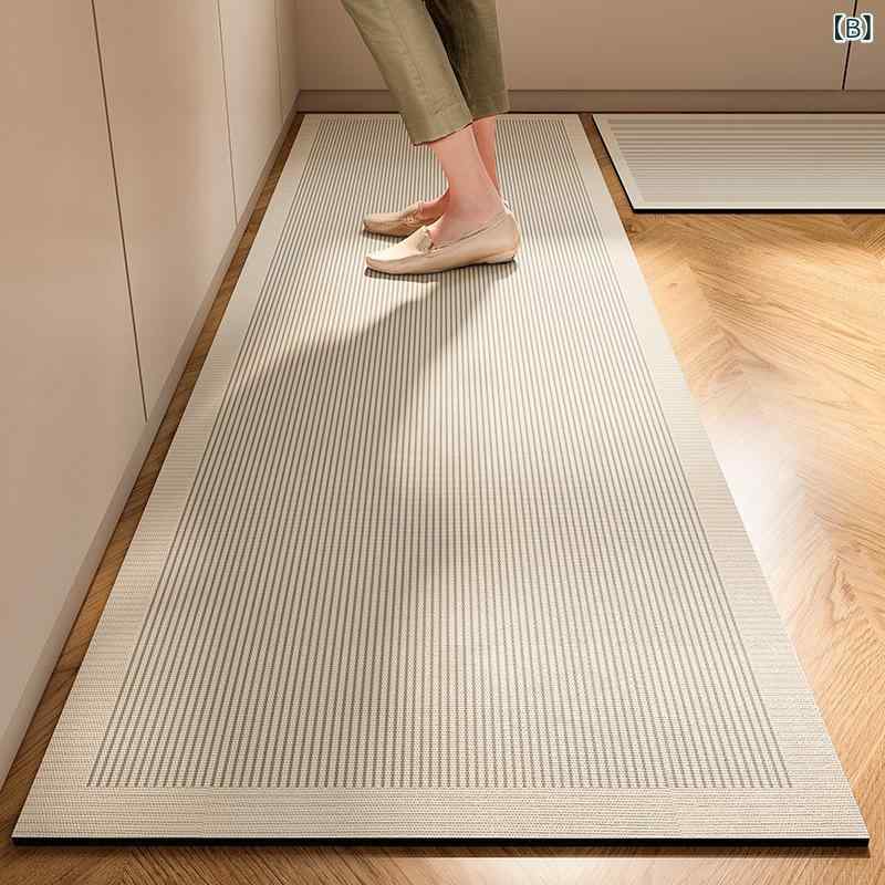 珪藻土マット キッチン用 吸水 速乾 足拭きマット 防汚 防滑 お手入れ簡単 キッチンマット 3