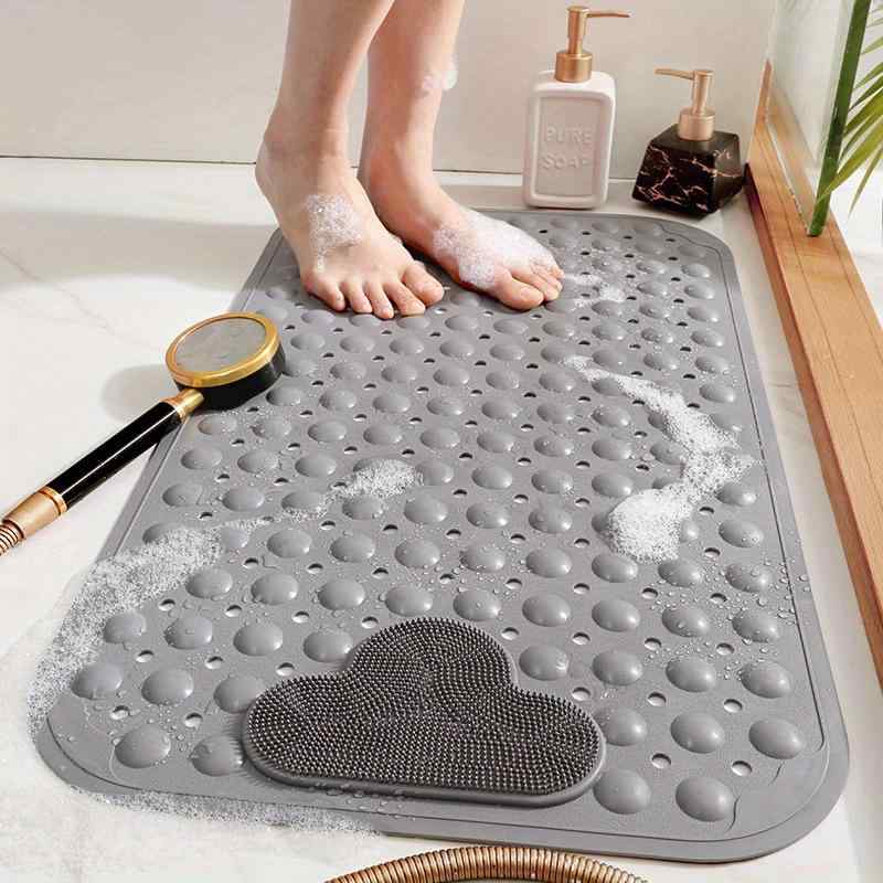 Mats - バスマット 吸盤付き TPE素材 浴室マット 滑り止め加工 水切り穴付き 家庭用 マッサージ効果2