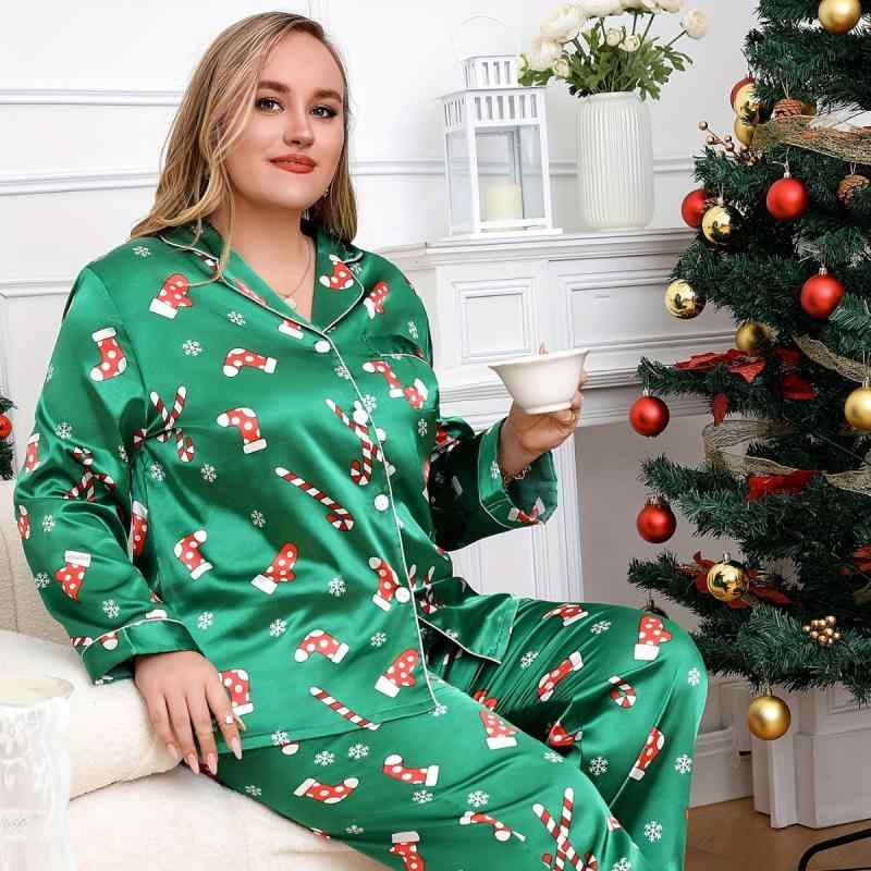 クリスマスツリー柄 パジャマセット クリスマスツリー柄 パジャマ