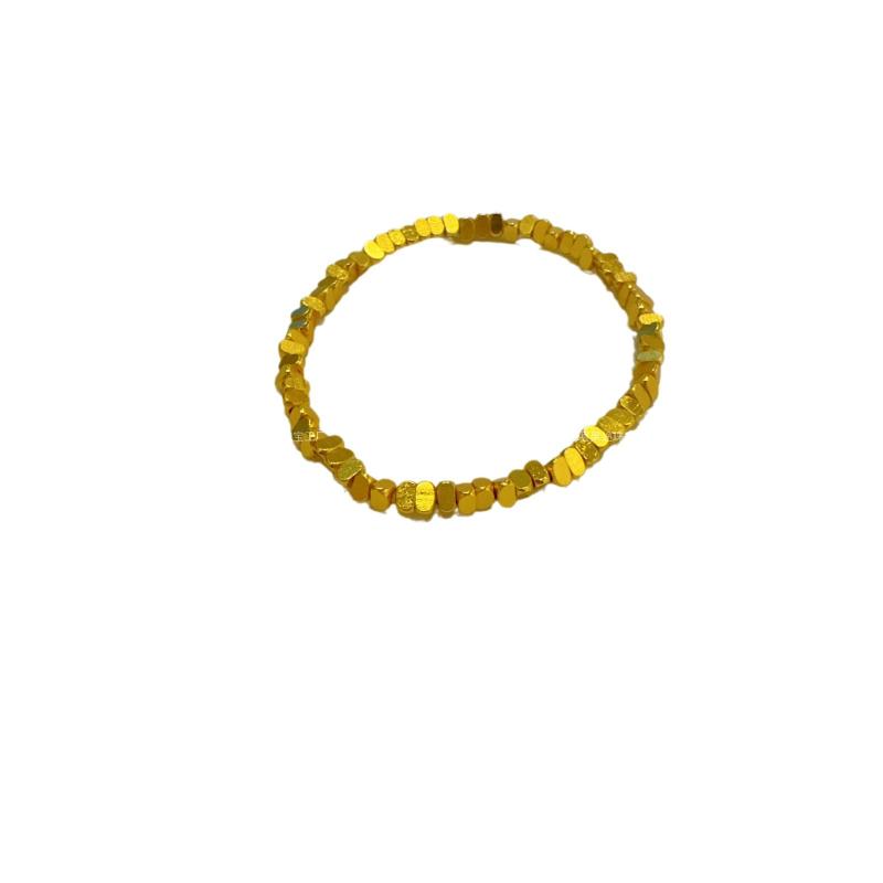 ブレスレット レディース 小さめ ゴールドカラー 手編み ハンドメイド アクセサリー ジュエリー プレゼント ギフト おしゃれ かわいい