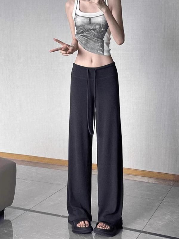 パンツ レディース モダール 接触冷感 リラックス ワイドパンツ 春夏 高身長 ゆったり グレー ズボン ボトムス スラックス ストレート 美脚 脚長