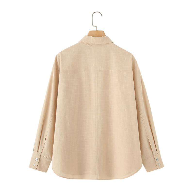 シャツ レディース 亜麻 リネン 接触冷感 宽松 ビッグシルエット トップス ブラウス 春夏 秋冬 三色・主な素材: 亜麻・柄: 無地・スタイル: ストリート・袖丈: 長袖・着丈: 普通(50cm<着丈≤65cm)・襟型: シャツカラー・袖型: 通常袖・流行の要素: 縫い合わせ・カラー: カーキ, ライトブルー, ホワイト・サイズ: XS, S, M, L・前立て: シングルブレスト・主な素材の含有量: 95%以上・スタイル: 風・製品カテゴリ: シャツ