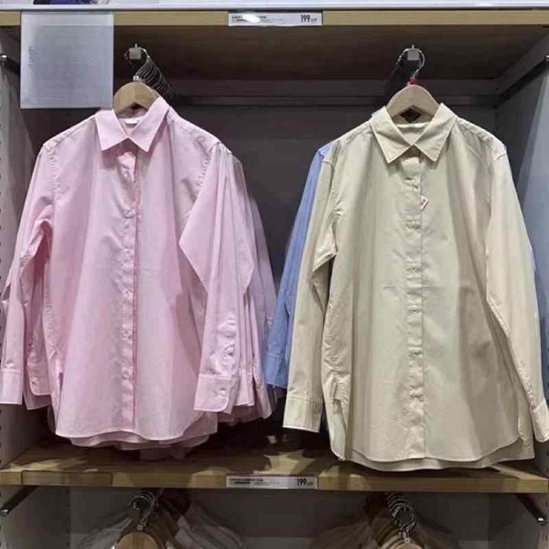 シャツ レディース 長袖 無地 コットン ネルシャツ ブラウス カジュアル トップス 冷房対策 紫外線対策