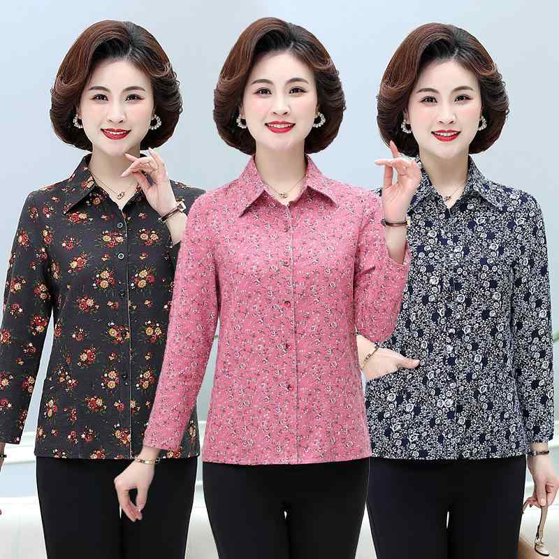 シャツ レディース 大きいサイズ 綿麻 長袖 ミドル丈 ブラウス 春秋 女性用 普段使い2