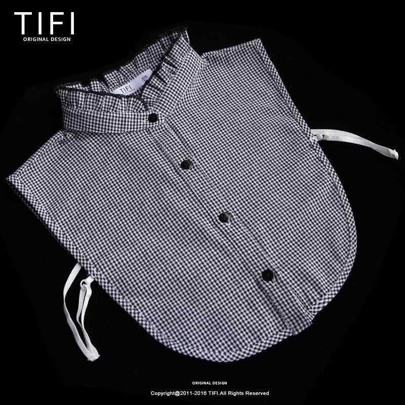 付け襟 レディース 格子柄 フリル コットン 高襟 つけ襟・適用年齢段: 子供・カラー: 黒白格立领, 黒白格尖领, 黒白格圆领, 青歌縷空レース, 四葉クローバー, 鉤花白レース, 鉤花黒レース, 丸首綿白, 角襟綿白, 黒角襟, 黒丸首...