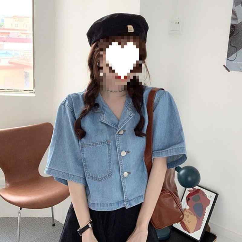 シャツ レディース 大きいサイズ 半袖 デニム セットアップ 薄手 短パン アウター 2点セット 着痩せ ゆったり かわいい 春夏