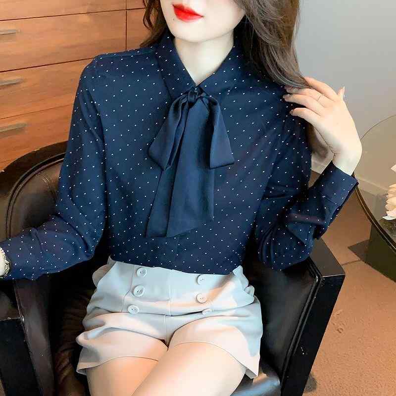 シャツ レディース 長袖 秋服 かわいい 小衫 きれいめ トップス ブラウス 蝶結び ...