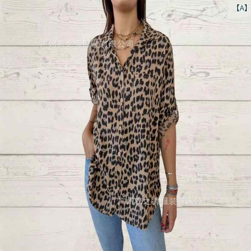 シャツ レディース 中袖 カジュアル 襟付き トップス