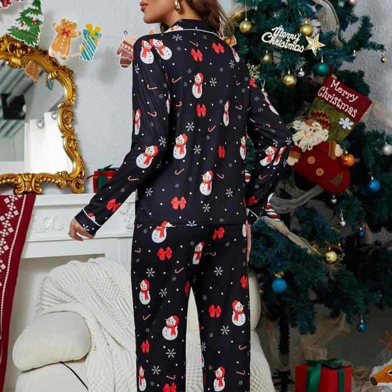 パジャマ レディース クリスマス 新年 上下セット 再生繊維 ホームウェア かわいい 秋冬(4.0)