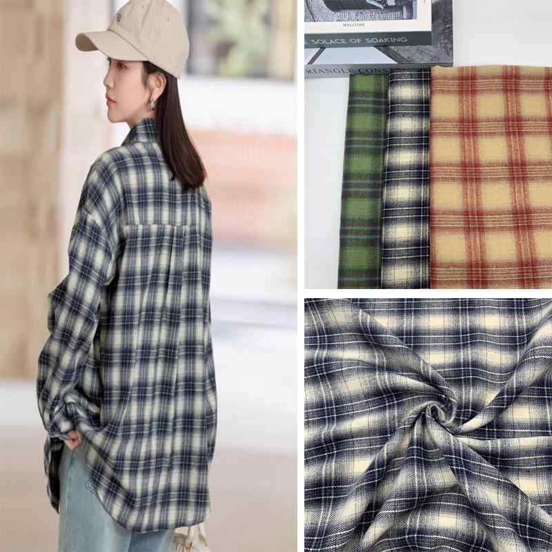 シャツ チェック柄フランネル生地 アウター トップス ワンピース パンツ テーブルクロス
