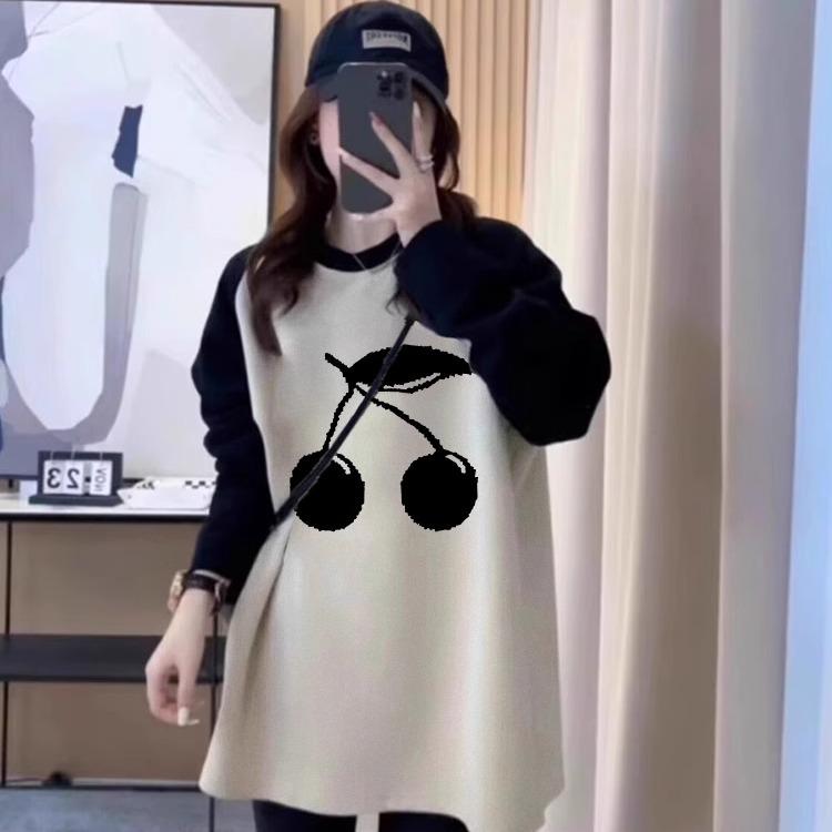 樂天商城 - Tシャツ レディース 秋冬 裏起毛 長袖 ミドル丈 トップス カットソー 綿 チュニック あったか 暖かい チュニック丈 カジュアル