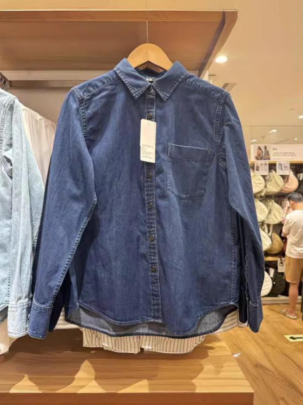 シャツ レディース デニム 長袖 ウォッシュ加工 薄手 アウター 冷房対策 婦人服 柔らかい