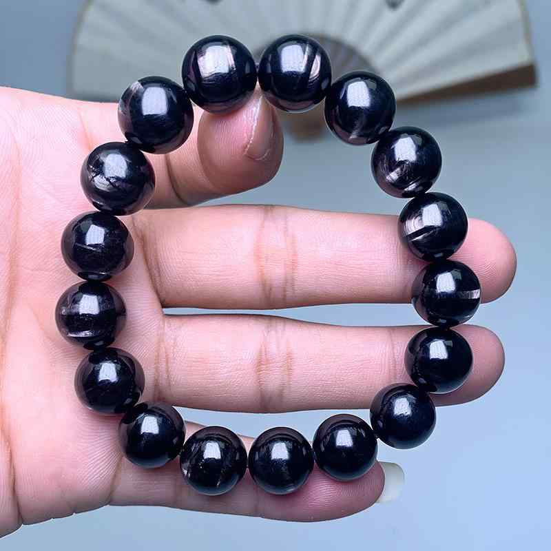 Pearl White - ブレスレット レディース メンズ ラッキーアイテム 金運石 猫眼効果 DIY 配珠 丸玉