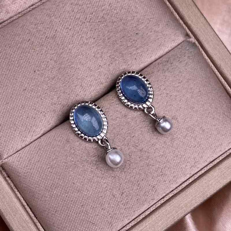 イヤリング レディース S925 シルバー 彩宝 水晶 OL 通勤 シンプル 日常使い スタッド シルバー925 電気メッキ加工 普段使い かわいい