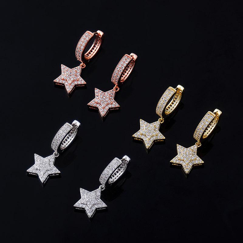 SWAROVSKI - ピアス レディース 女性用 小物 ジルコニア 星型 スター 満天星 キラキラ おしゃれ かわいい アクセサリー ジュエリー ゴールド 電気メッキ加工 パーティー お出かけ