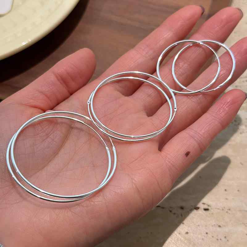 ピアス レディース シルバー925 フープ シンプル リング 小さめ つけっぱなし アレルギー対応 シルバーアクセサリー サークル 輪っか イヤリング 女性 おしゃれ かわいい