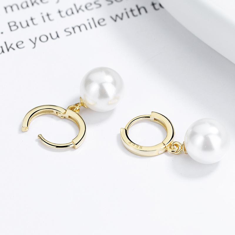 シルバー レディース パール イヤリング シルバー925 貝パール 耳飾り イヤーカフ フープピアス 韓国 ..