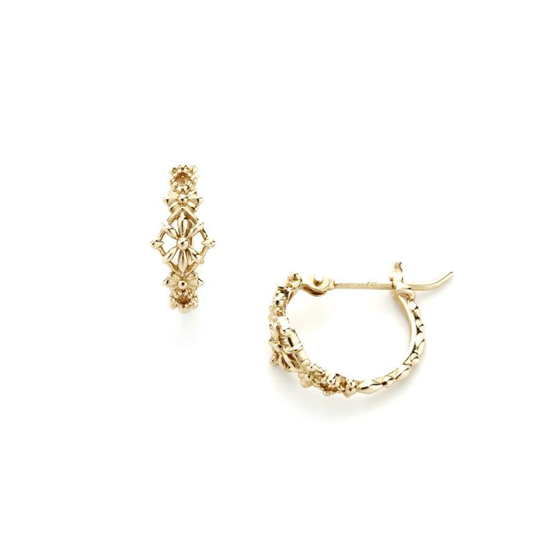 Dine Al - ピアス レディース シルバー925 小さめ デイジー 十字 星芒 鏤空 フープピアス ドロップピアス スタッドピアス かわいい 大人 上品 おしゃれ イヤリング アクセサリー