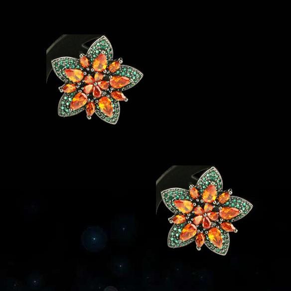 Other - イヤリング レディース ジルコニア 花柄 レトロ 小ぶり 電気メッキ加工 アクセサリー おしゃれ かわいい ギフト