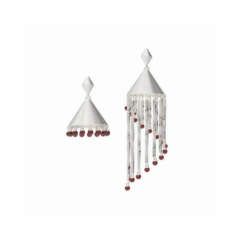 ピアス レディース アシンメトリー スパイラル 風鈴 ミャオ族 小さめ イヤリング ギフト