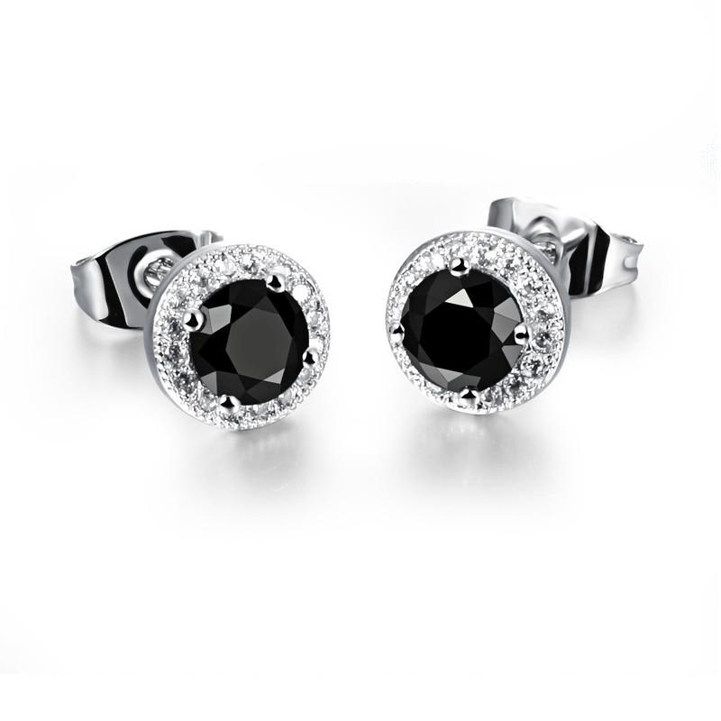 ピアス メンズ 男性用 シルバー925 銀製 丸型 スタッドピアス ジルコニア アクセサリー 男女兼用 クロスボーダー