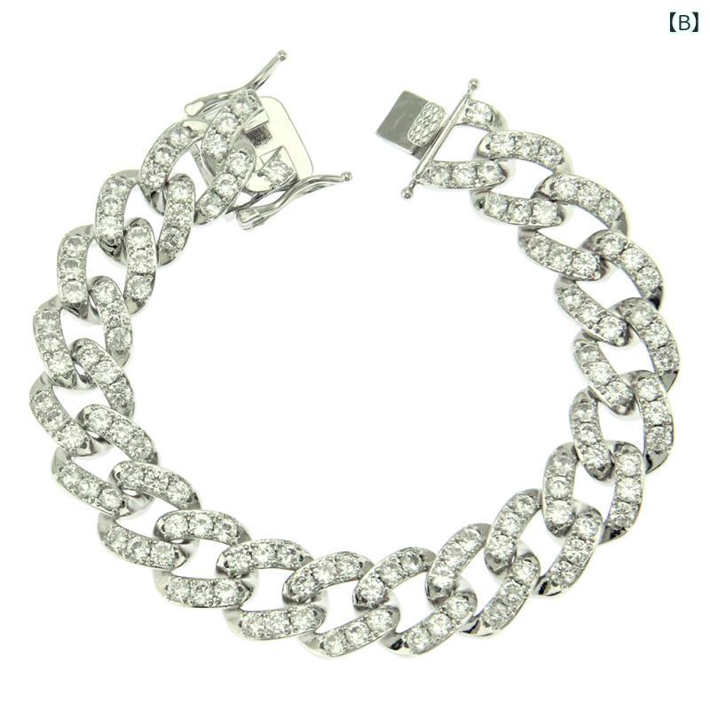 ブレスレット レディース メンズ キューバンチェーン ジルコニア バタフライ 蝶 手镯 腕輪 힙합 ヒップホップ アクセサリー ジュエリー