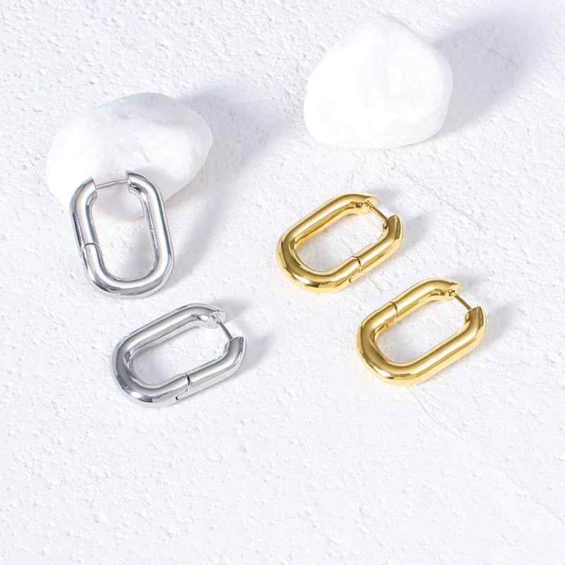 ピアス レディース U型ピアス 凱旋門モチーフ フープピアス ゴールドカラー 対応 シンプル 普段使い