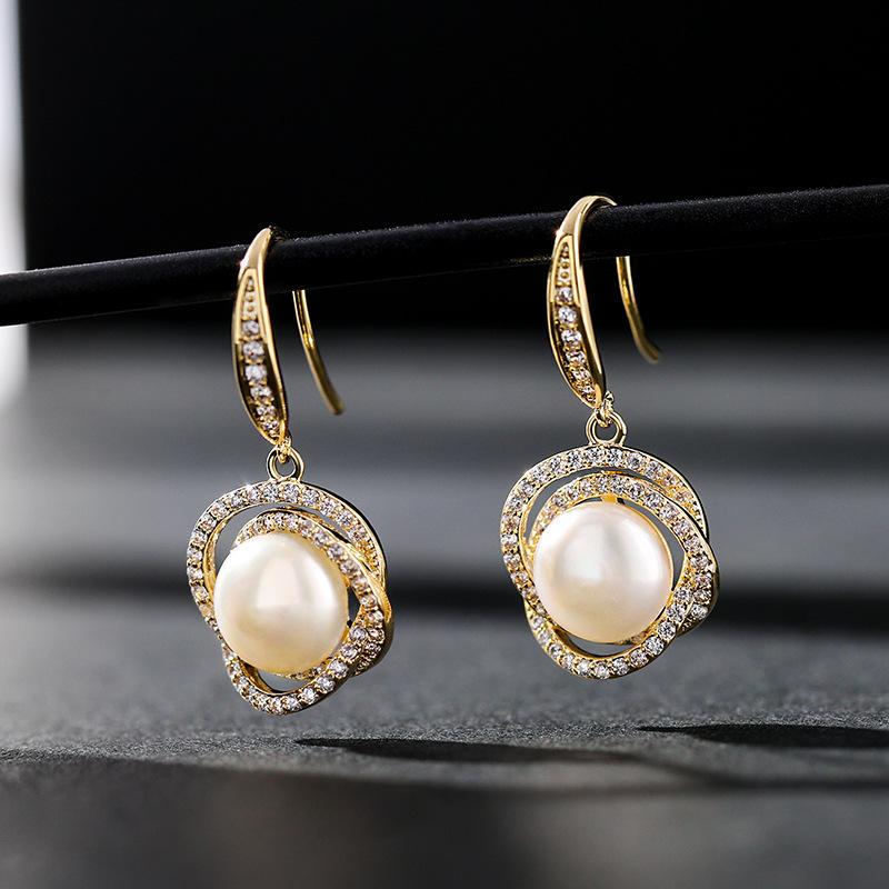 ピアス レディース 韓国 かわいい ジルコニア パール風 イヤリング おしゃれ アクセサリー パーティー