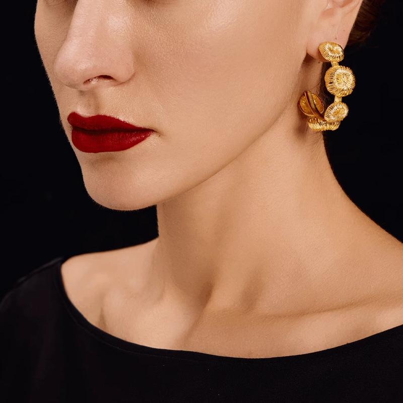 イヤリング レディース 秋冬 シルバー & ゴールド バイカラー 花火 ラメ レトロ 小ぶり かわいい