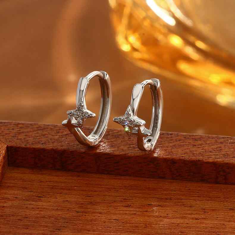 ピアス レディース s999 シルバー ジルコニア 星 スター イヤリング キラキラ 輝き 大人かわいい 上品 豪華感 個性的