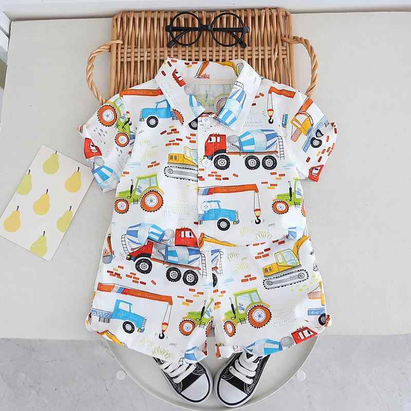 シャツ キッズ 男の子 半袖 夏物 セットアップ 子供 夏服 上下セット