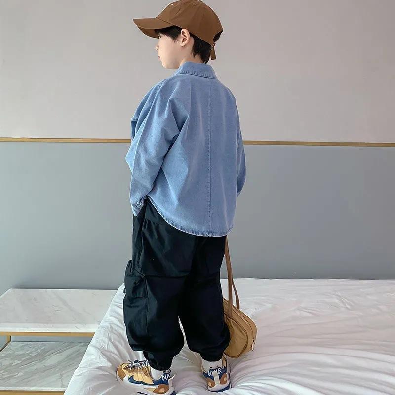 シャツ キッズ 子供服 デニム 長袖 春秋 男の子 アウター 春服 おしゃれ
