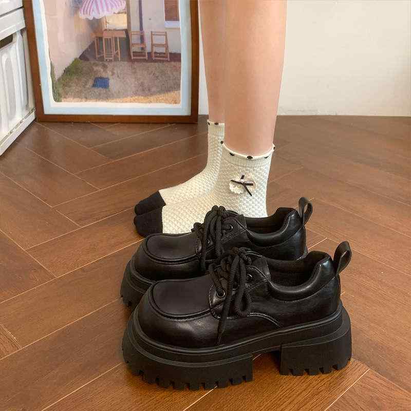 ローファー レディース 黒 メリージェーン シューズ 厚底 身長アップ エナメル 靴 ローヒール フラット イングランド風 かわいい 歩きやすい 普段使い