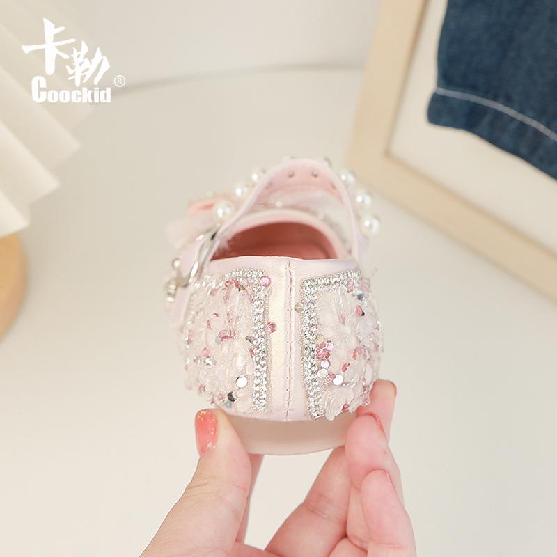 靴 キッズ 女の子 プリンセスシューズ フラットシューズ 柔らかい靴底 子供靴 水晶 春 かわいい ぺたんこ
