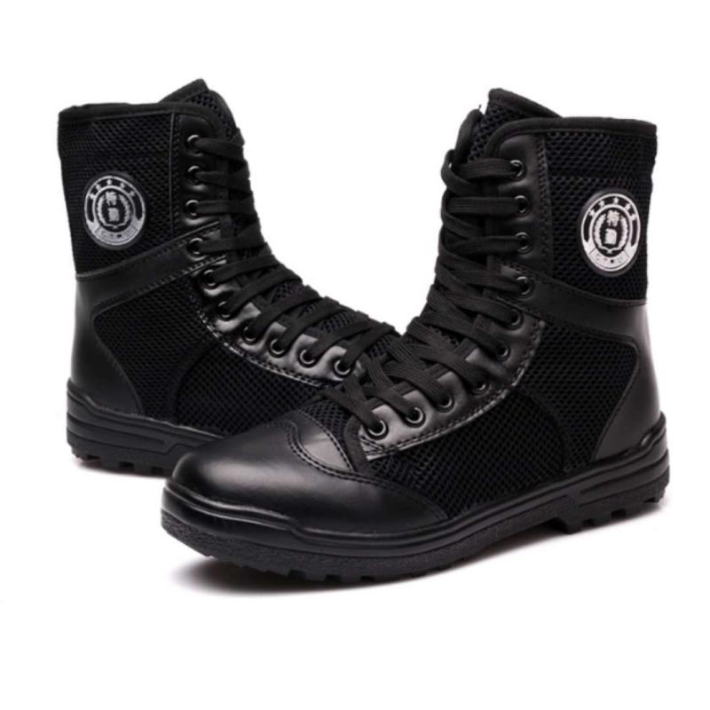 靴 メンズ 男性用 厚底 高帮靴 トレーニングシューズ ブラック 春夏 高帮 シューズ 工装 ワークブーツ